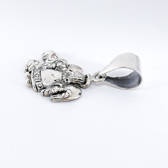 Vintage Thailand Sterling Silver 925 Guardian Angel Pendant - Picture 3 of 7